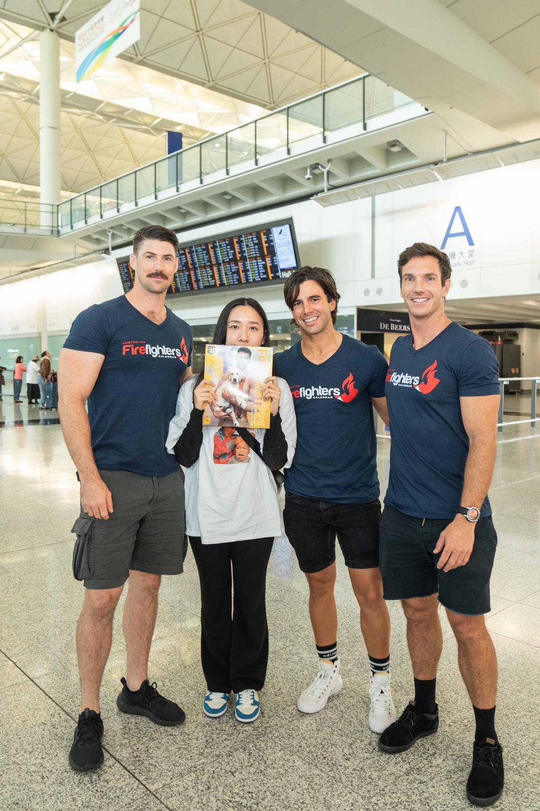 三位來自澳洲的消防男神Ricky、Brenden及Michael,今日下午抵達香港。
