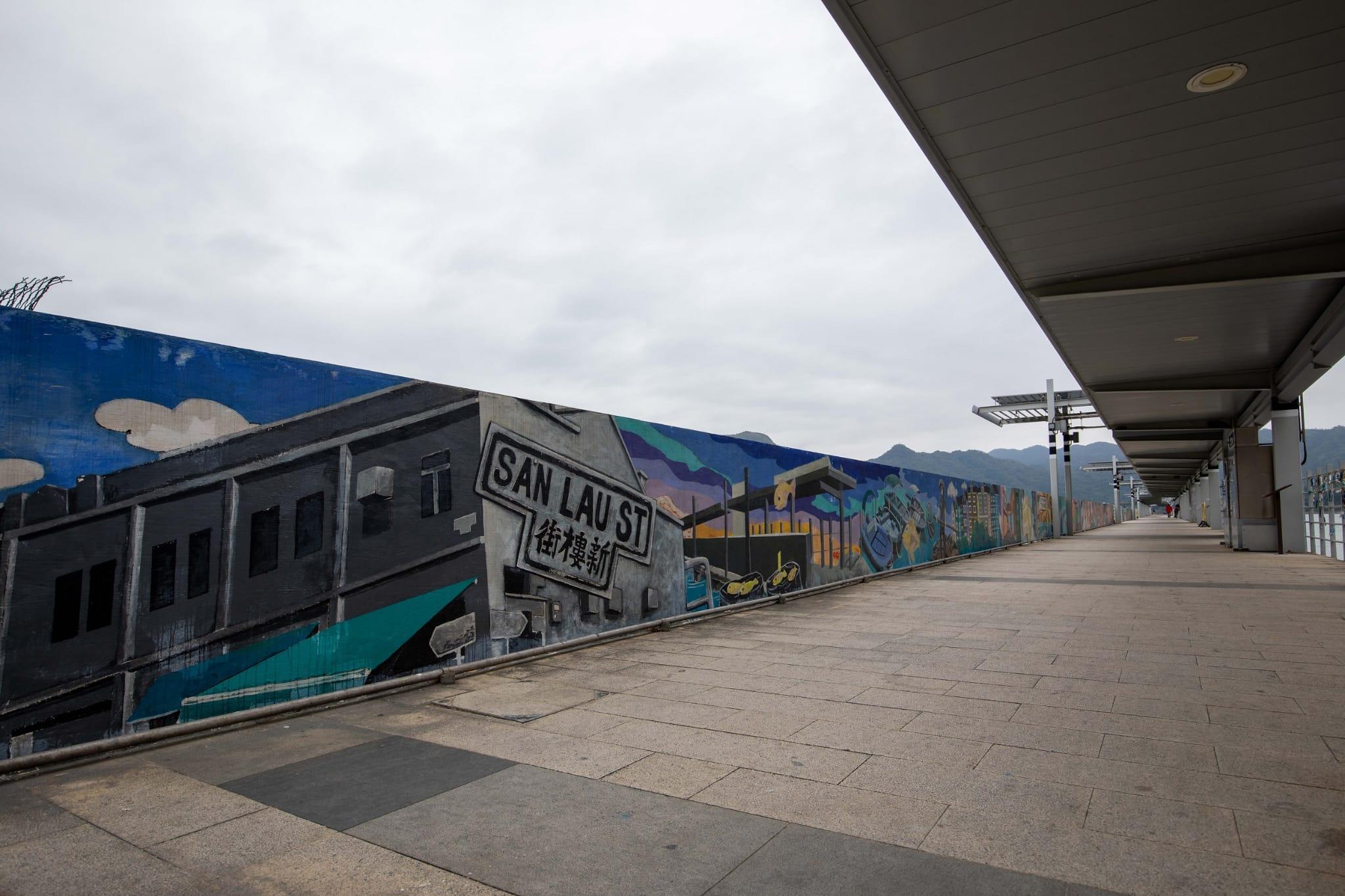 沙頭角內的壁畫無處不在