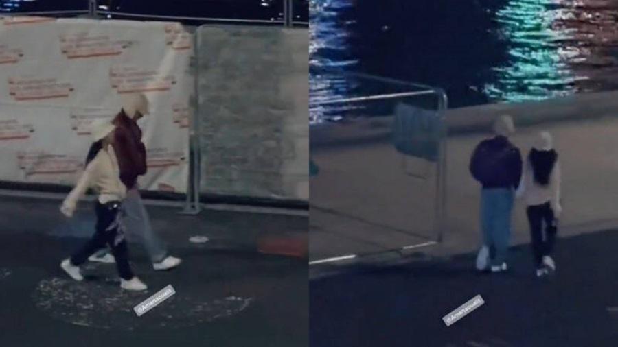 法媒拍到兩人拖手漫步巴黎街頭。