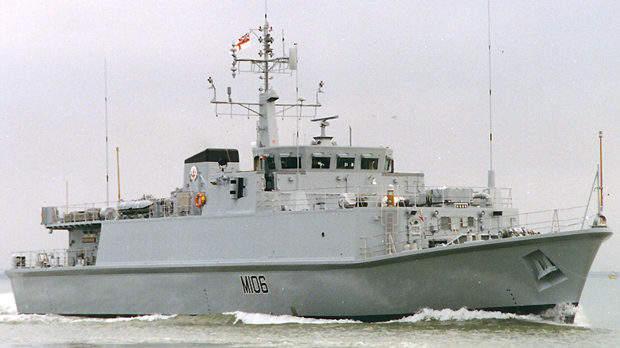 英國將轉送兩艘桑頓級掃雷艦予烏克蘭。(網上圖片)
