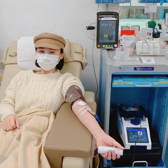 網民翻出高海寧2020年捐血帖文,揭她擁極罕「熊貓血」。(高海寧IG)