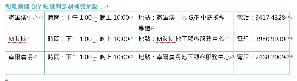 將軍澳中心 x Mikiki x 卓爾廣場 首度聯乘 和風刺繡DIY貼紙利是封