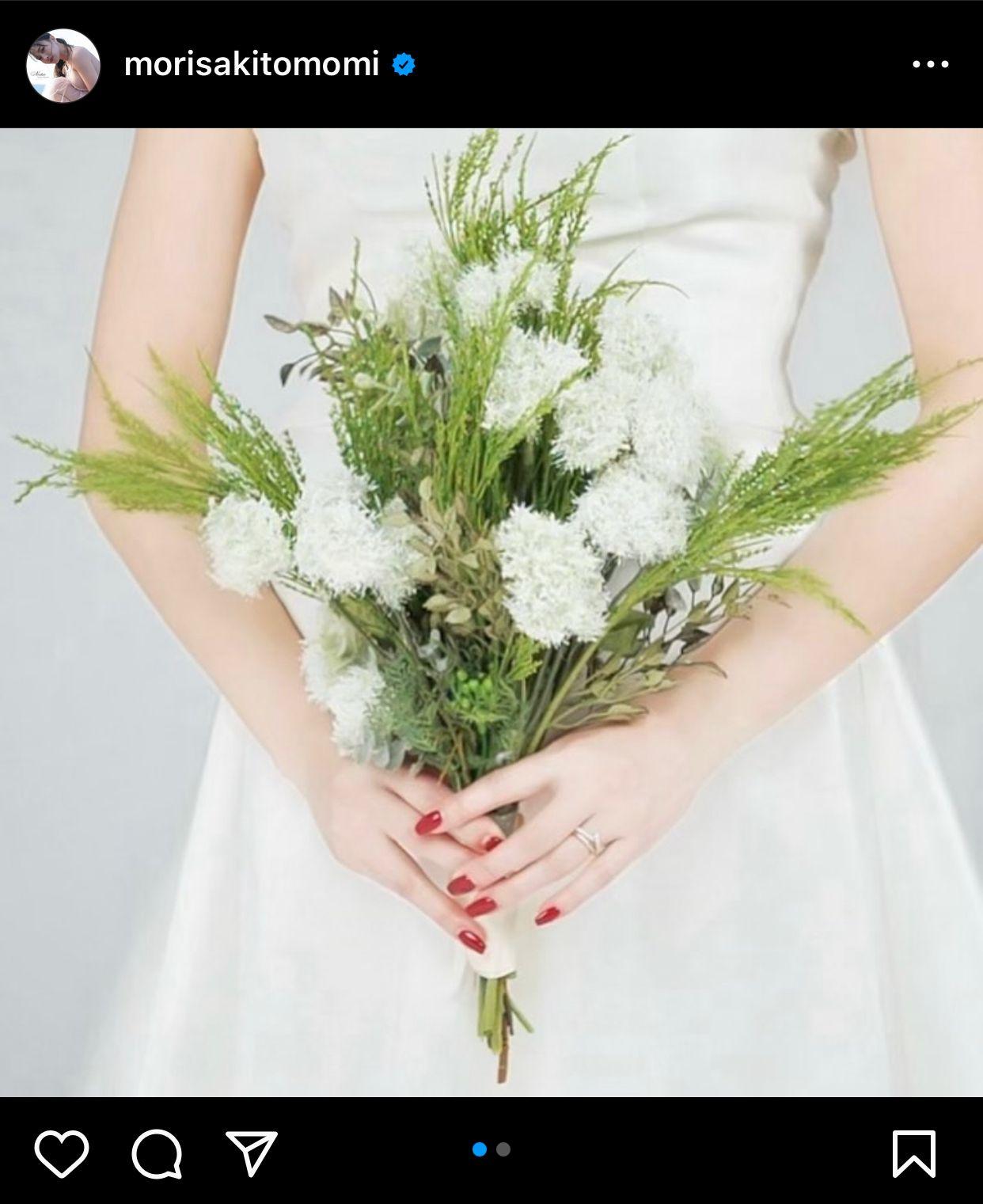 森咲智美1月1日透過社交網站曬婚紗照報喜。