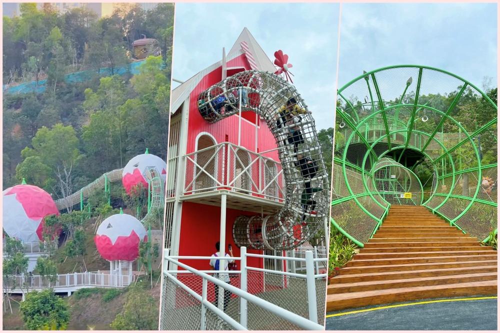 深圳龍崗兒童公園內的攀爬設施,有不同的挑戰性,滿足不同階段孩子的需要,設計上極具心思。(網上圖片)