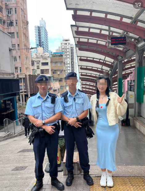 大讚「香港的阿Sir總體來看氣質身高都很絕!好正!態度很好」,更有內地女生揚言香港警察的「聲音很好聽」。(圖片來源:小紅書)