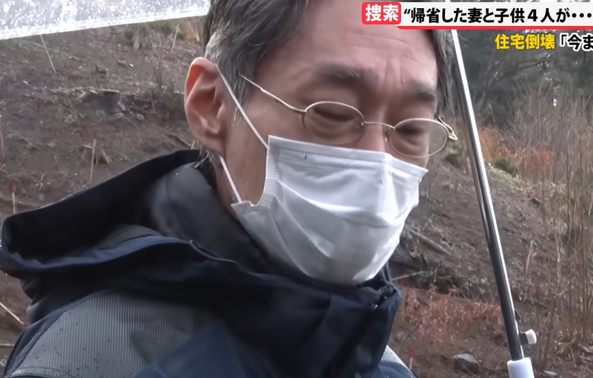 傷心欲絕的寺本直之受訪時難掩悲痛(電視截圖)