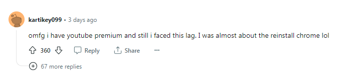 有YouTube Premium用戶指自己都遭殃。(網頁截圖)