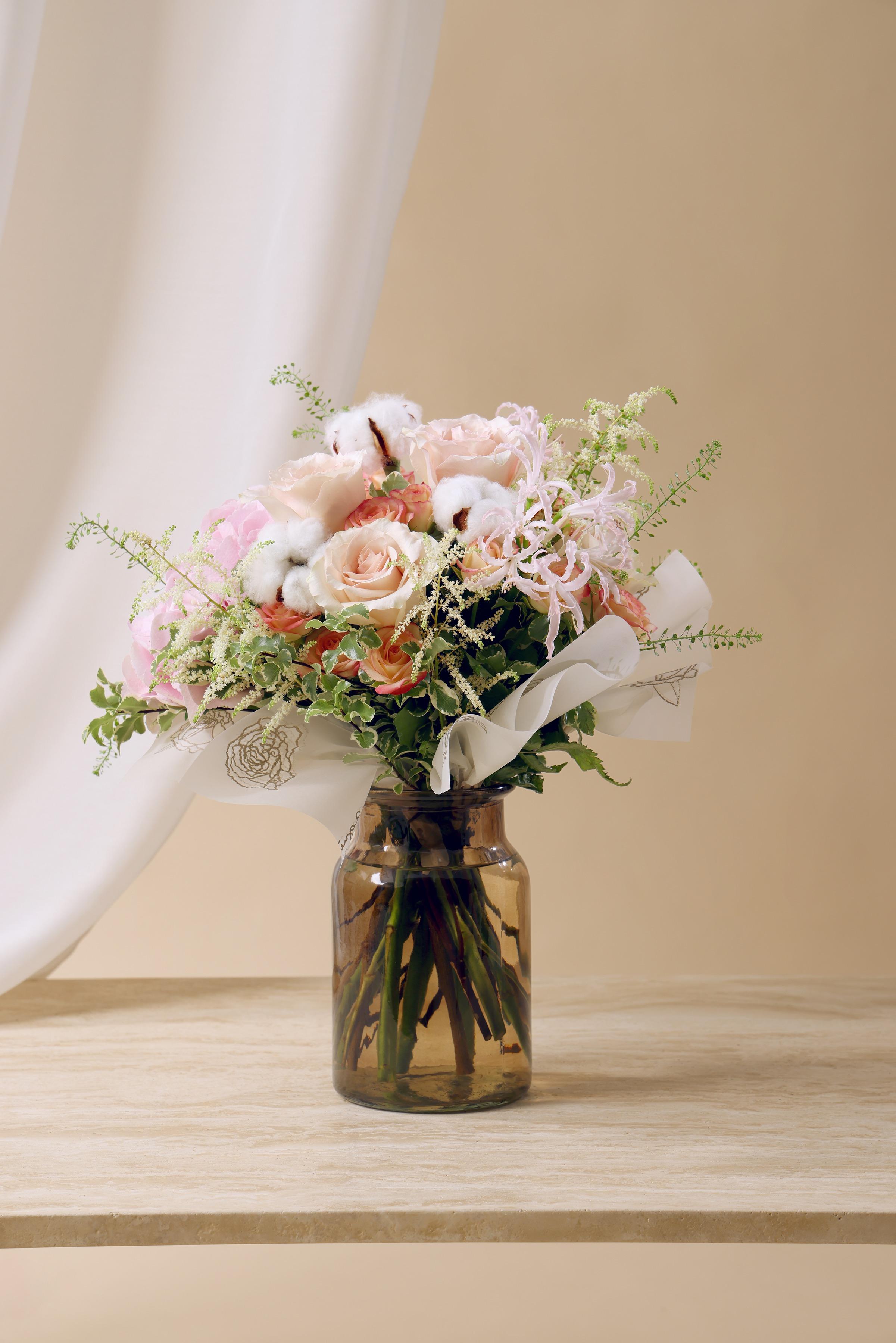 情人節禮物2024|agnès b. CAFÉ & FLEURISTE特色瓶花Ophélie $2,180