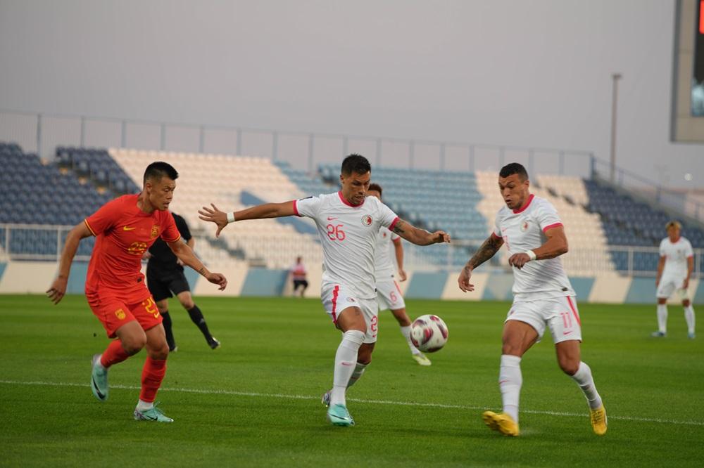 香港隊在阿聯酋閉門友賽擊敗國足。(香港足總圖片)