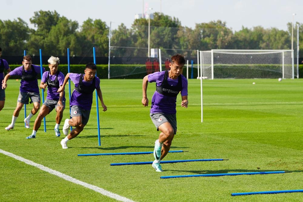 港隊繼續在阿聯酋為亞洲盃決賽周備戰。(香港足總圖片)