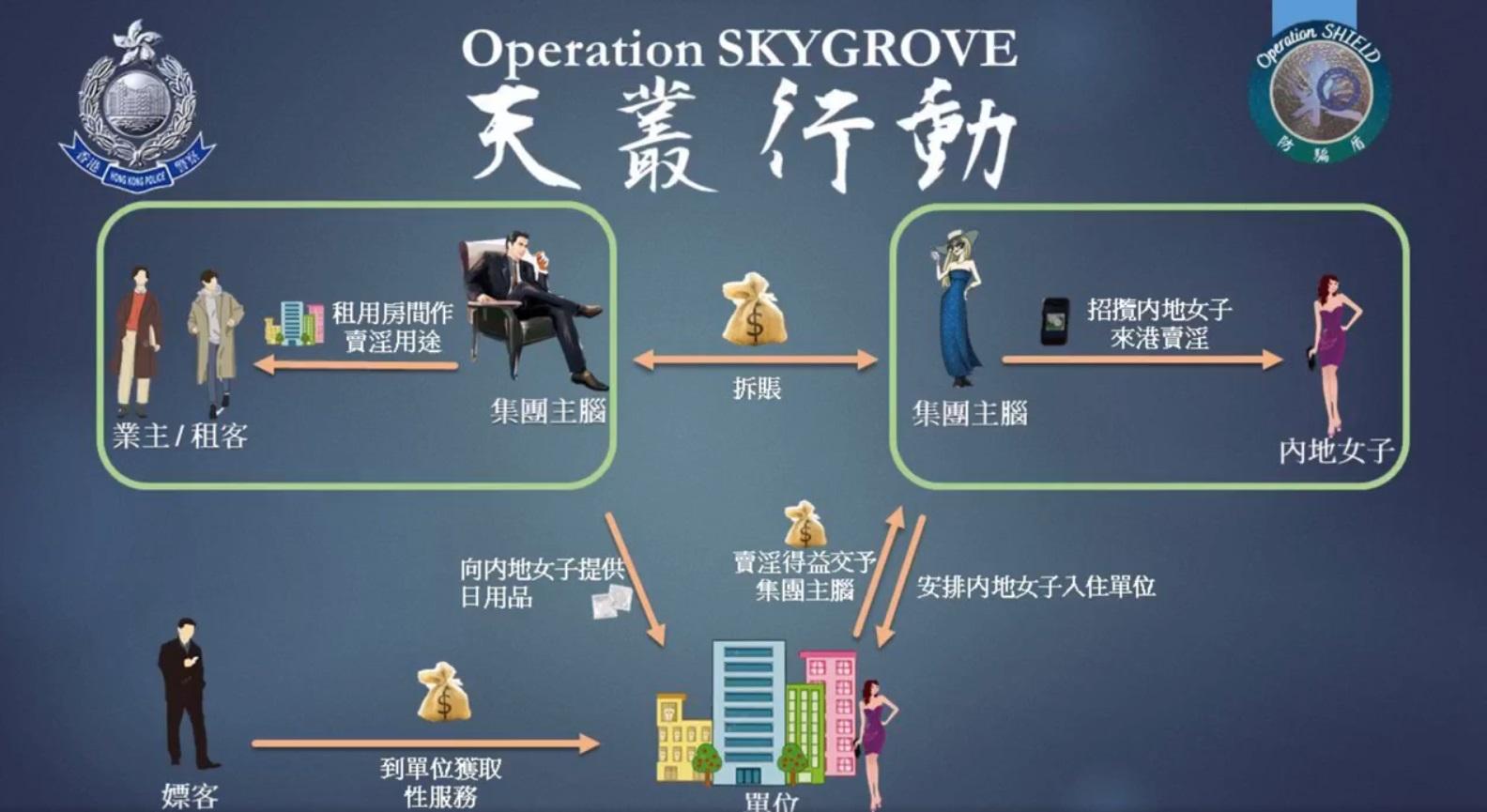 賣淫集團的分工。