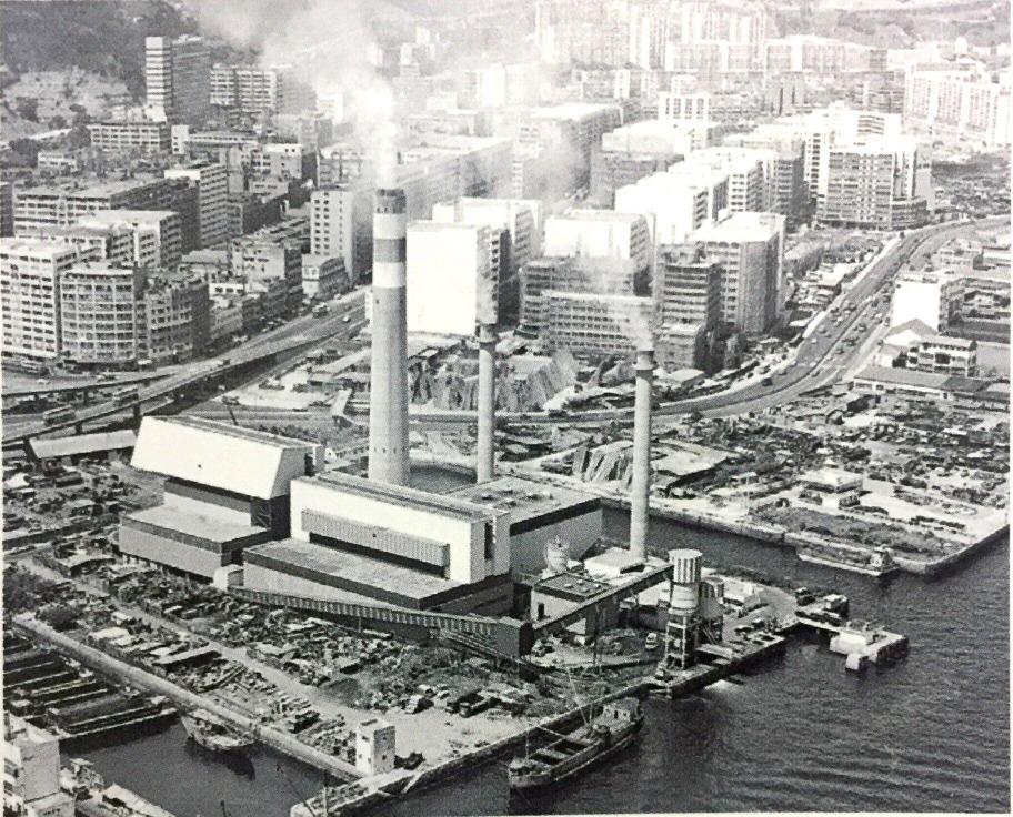 1969年投產的荔枝角垃圾焚化爐,是全球最大焚化爐。(網上圖片)