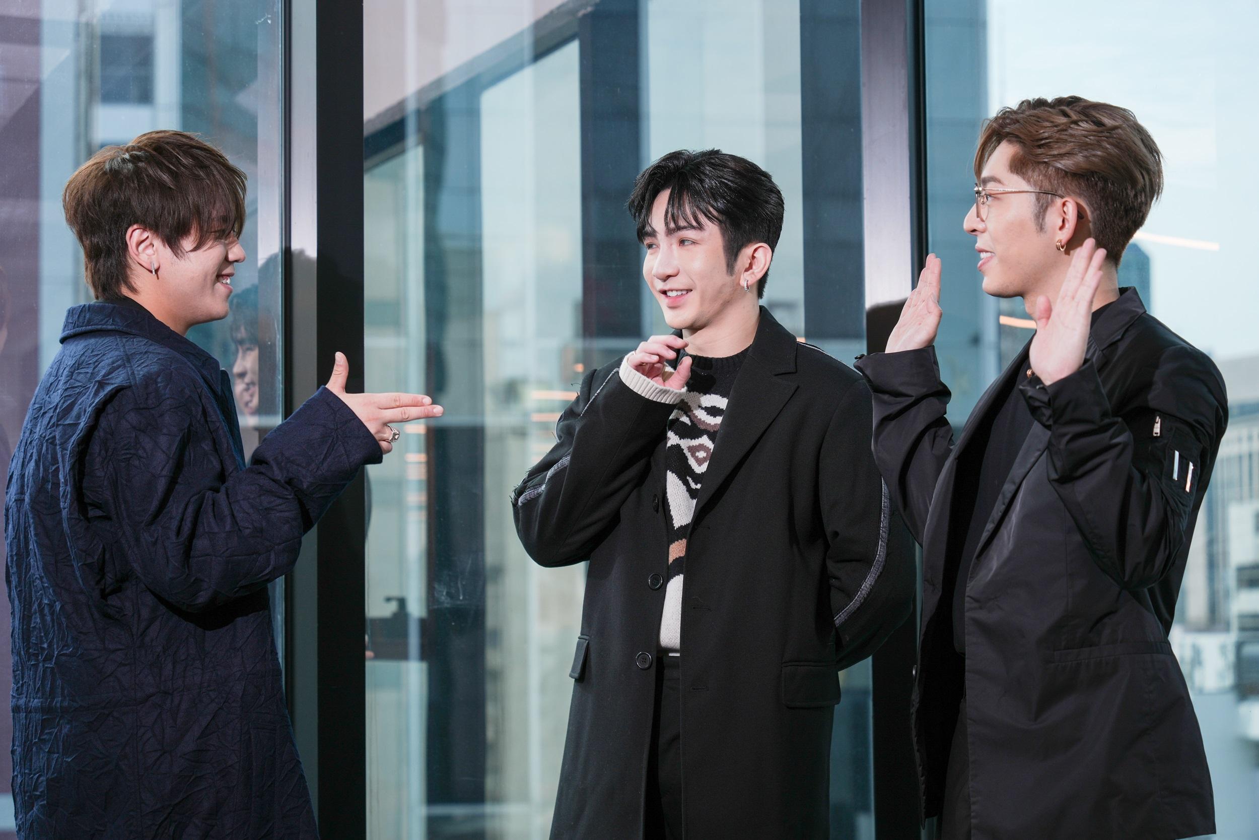 姜濤、Anson Lo和Edan在電影《盜月者》合作,3人希望粉絲別太計較戲份,專注於團隊合作的成品。(李睿哲攝)