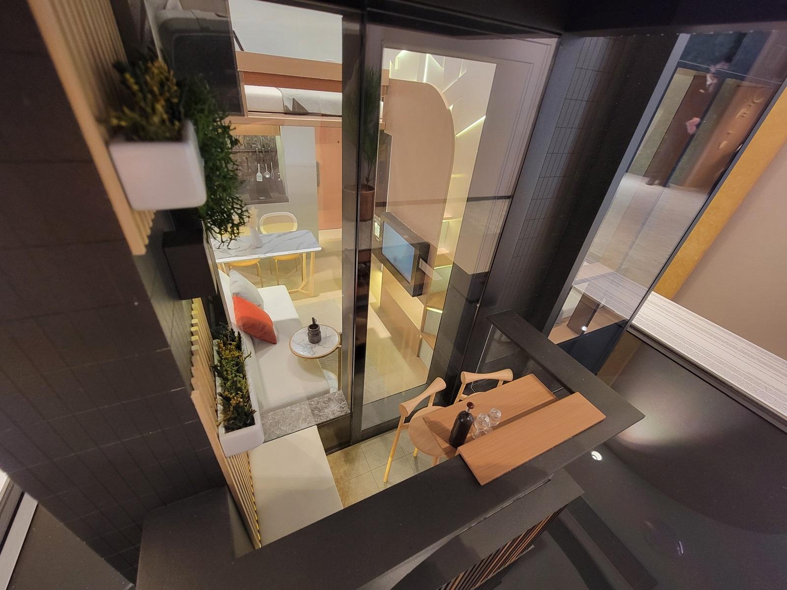 Elize PARK示範單位|淺木色及米白色為主調 一房連裝修特設360度旋轉電視架(多圖有片)|旺角新盤