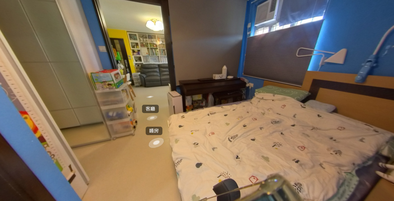 單位原則為兩房,現為一房間隔。(代理提供)