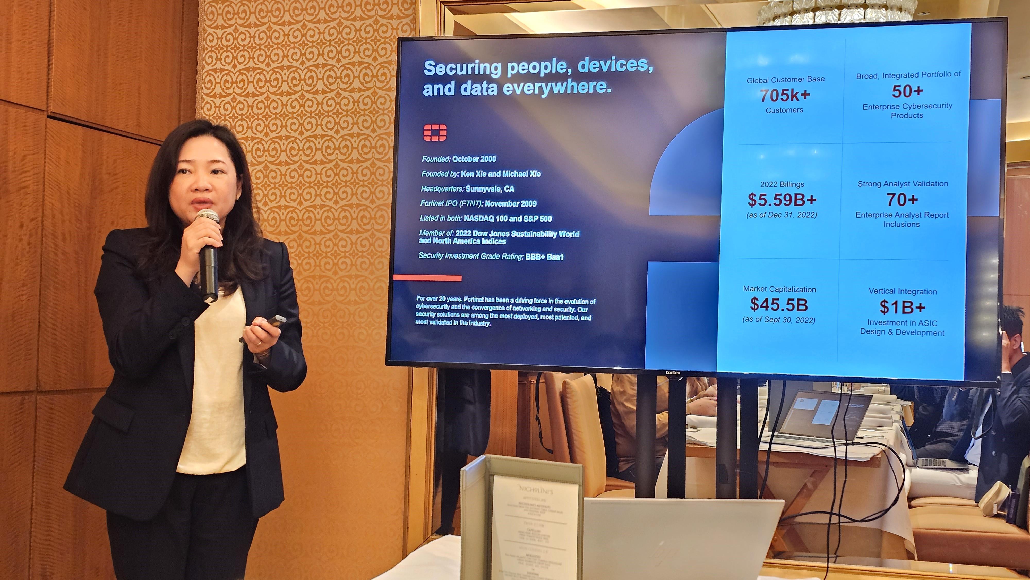 Cherry總結Fortinet在2023年的成績。