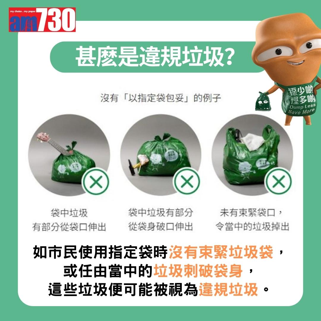 垃圾徵費|違規垃圾及罰款(am730製圖)