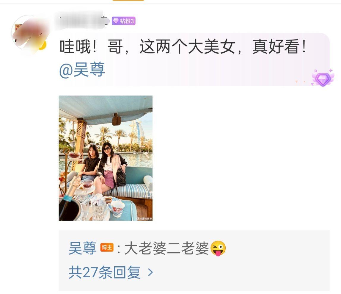 吳尊事後把不當留言刪走仍無補於事。