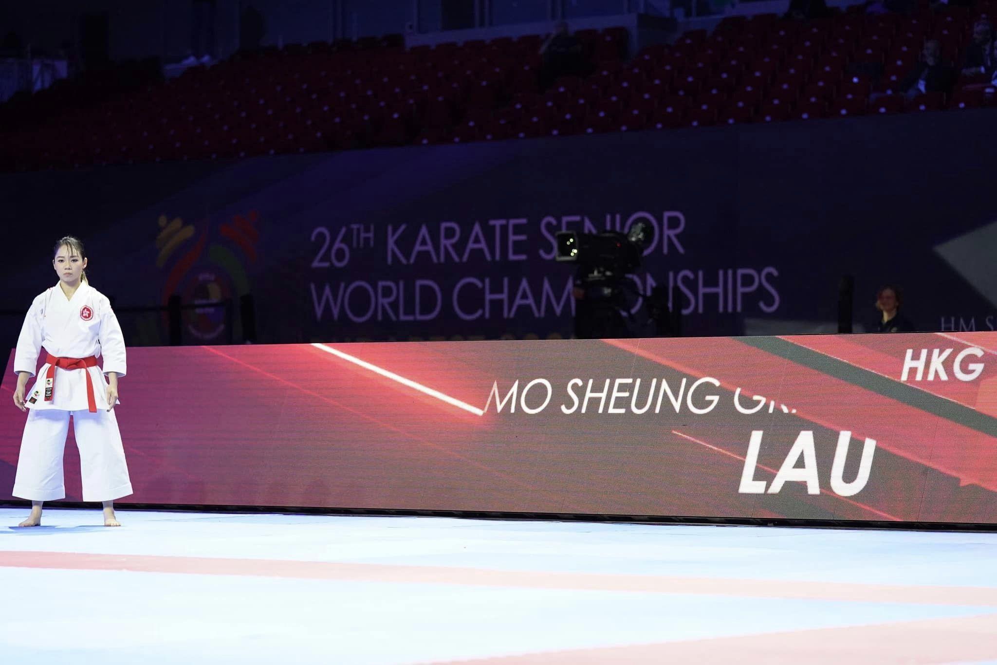 港隊空手道代表劉慕裳在女子個人形升上世界排名第一,是香港歷來首位登「世一」的空手道運動員。(劉慕裳FB)