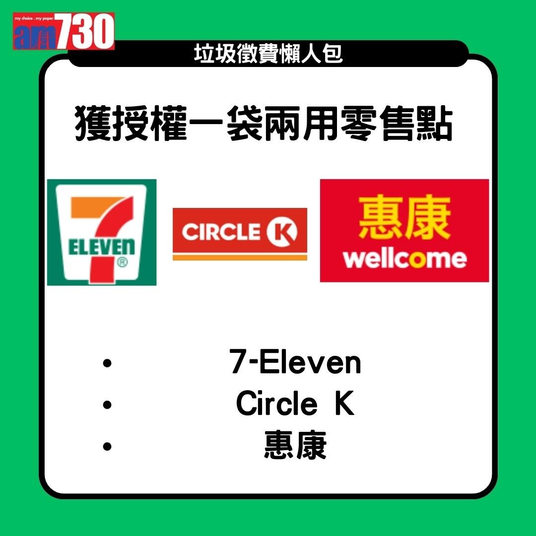 垃圾徵費|一袋兩用零售點及非一袋兩用零售點(am730製圖)