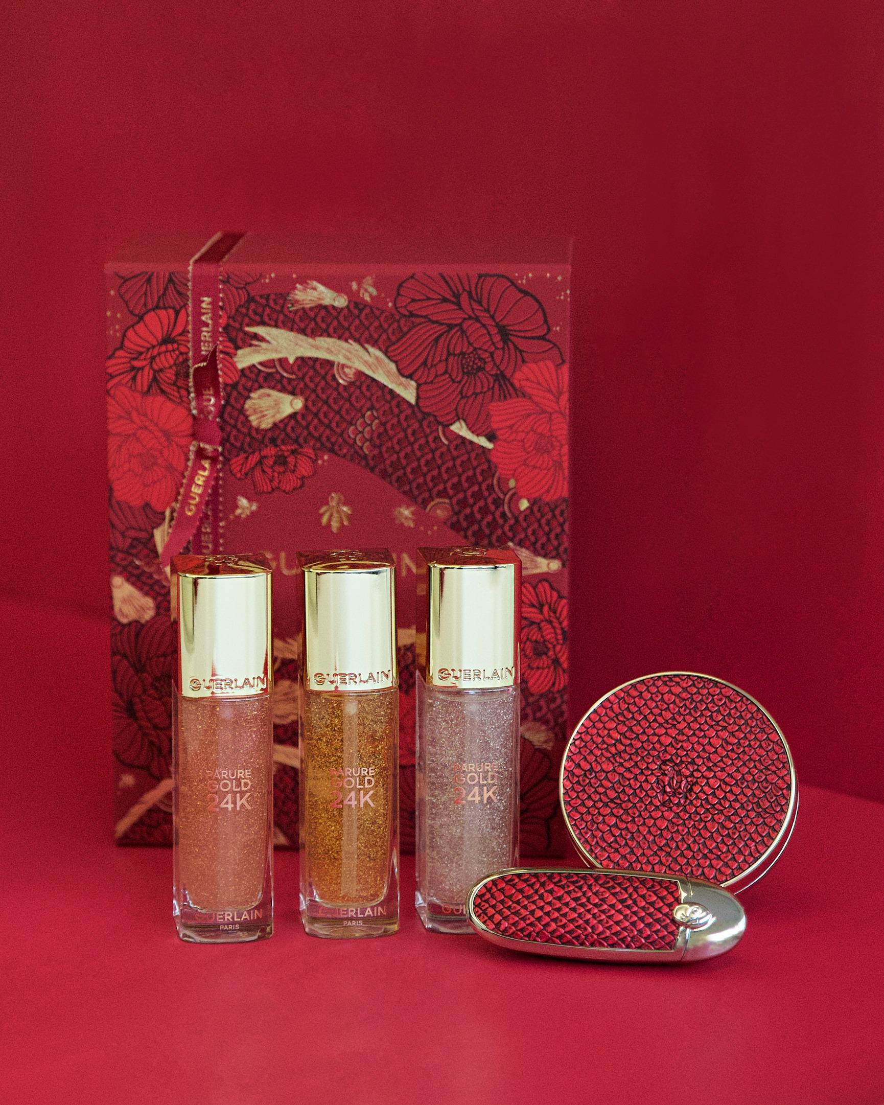 龍年2024限定美妝|嬌蘭 嫣紅瑞龍LUCKY RED ROUGE G寶石唇膏盒 $280、瑰麗絲絨寶石唇膏 $270/3.5g