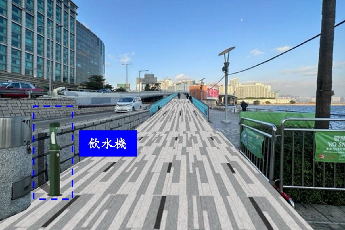 「體育星光大道」擬設置飲水機。(區議會文件截圖)