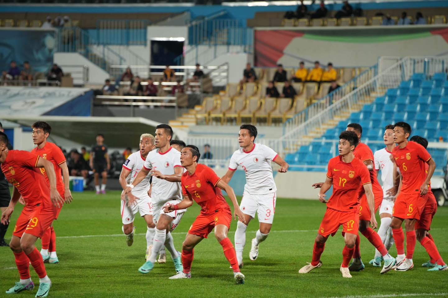 港隊在潘沛軒下半場梅開二度之下,以2:1反勝中國。(香港足總圖片)