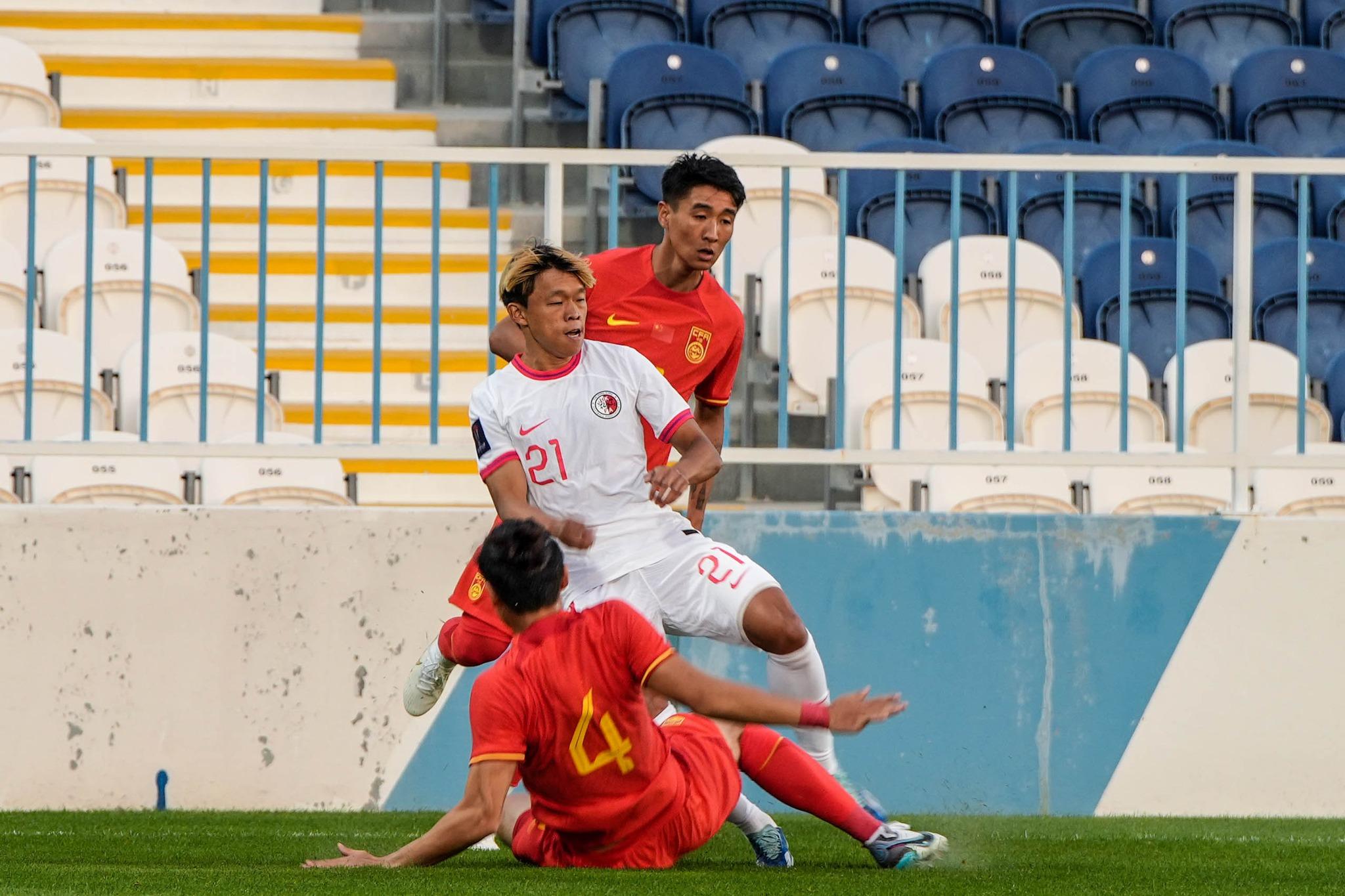 香港隊在阿聯酋閉門友賽擊敗國足。(香港足總圖片)