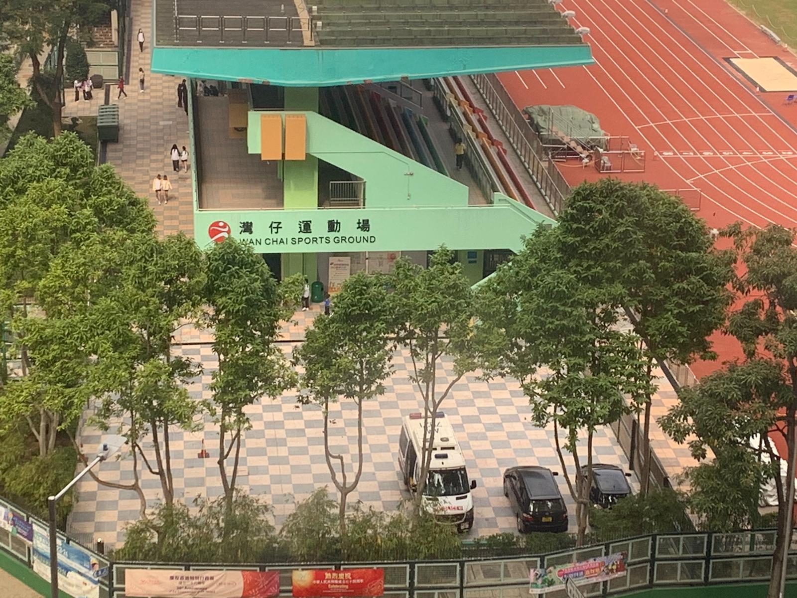 灣仔運動場陸運會 15歲女生昏迷送院 (吳浩南攝)