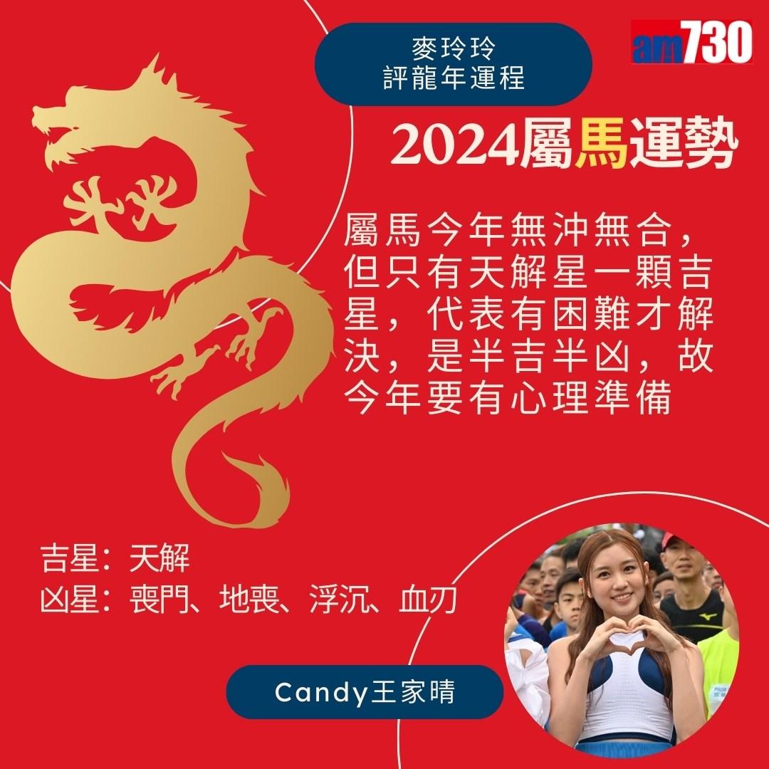 農曆新年2024|麥玲玲運程預測龍年運勢(am730製圖)