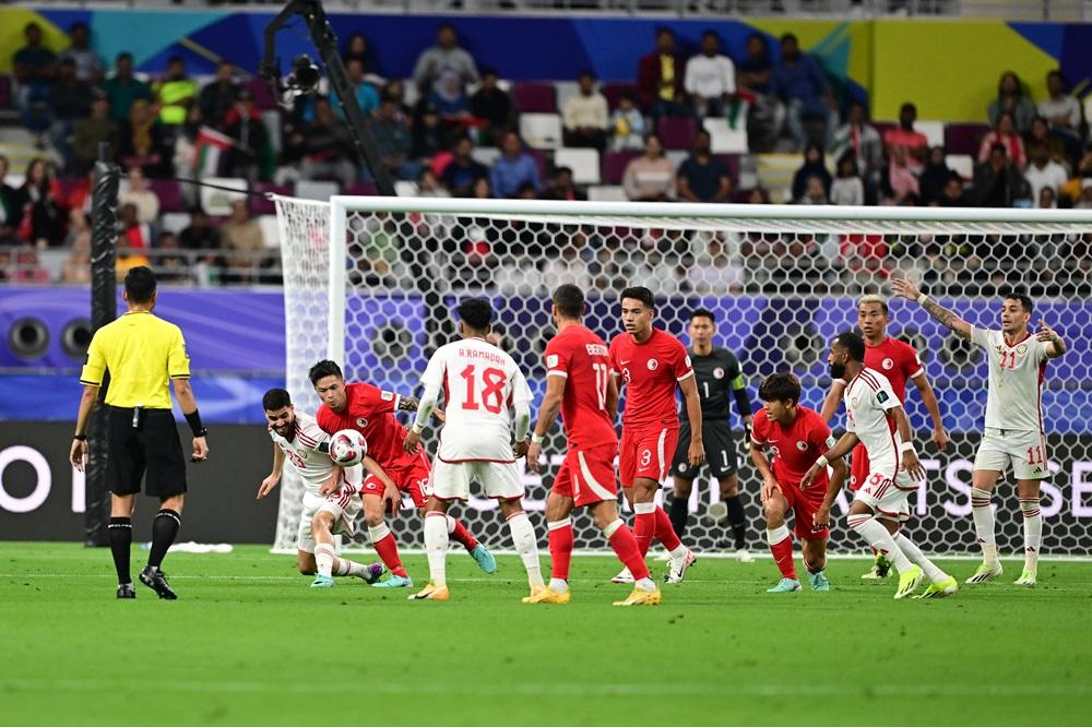 香港隊首戰1:3不敵阿聯酋。(亞洲足協圖片)