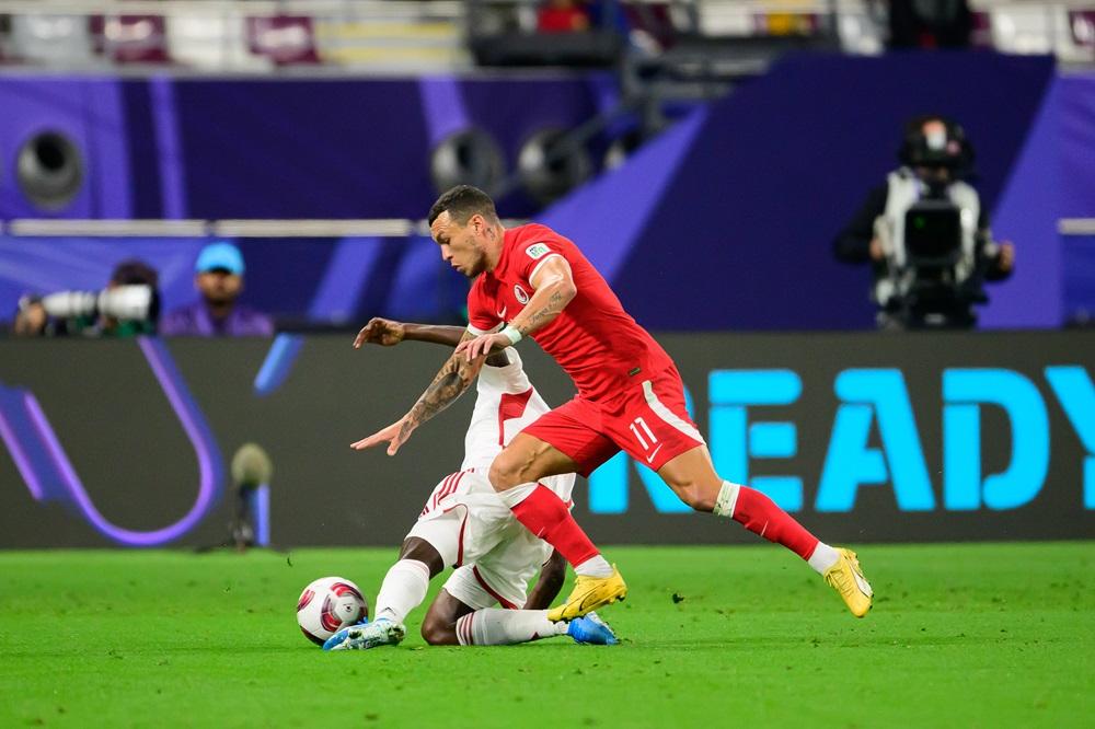 香港隊射手的艾華頓。(亞洲足協圖片)