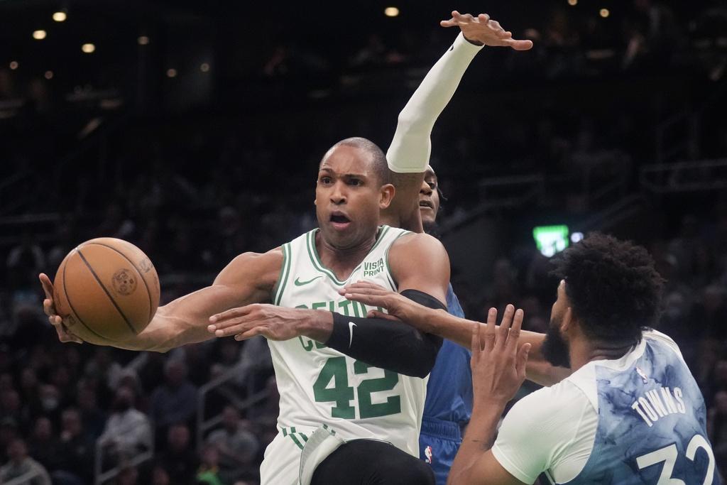 塞爾特人127:120擊敗木狼。(美聯社)