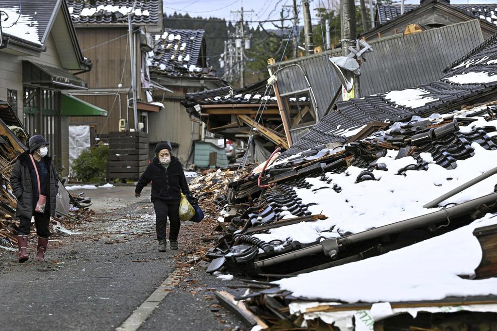 珠洲市災情。(美聯社)