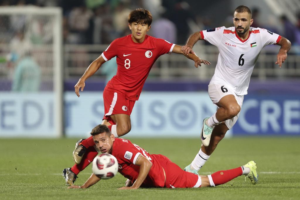 港隊在分組最後一戰不敵巴勒斯坦。(美聯社)