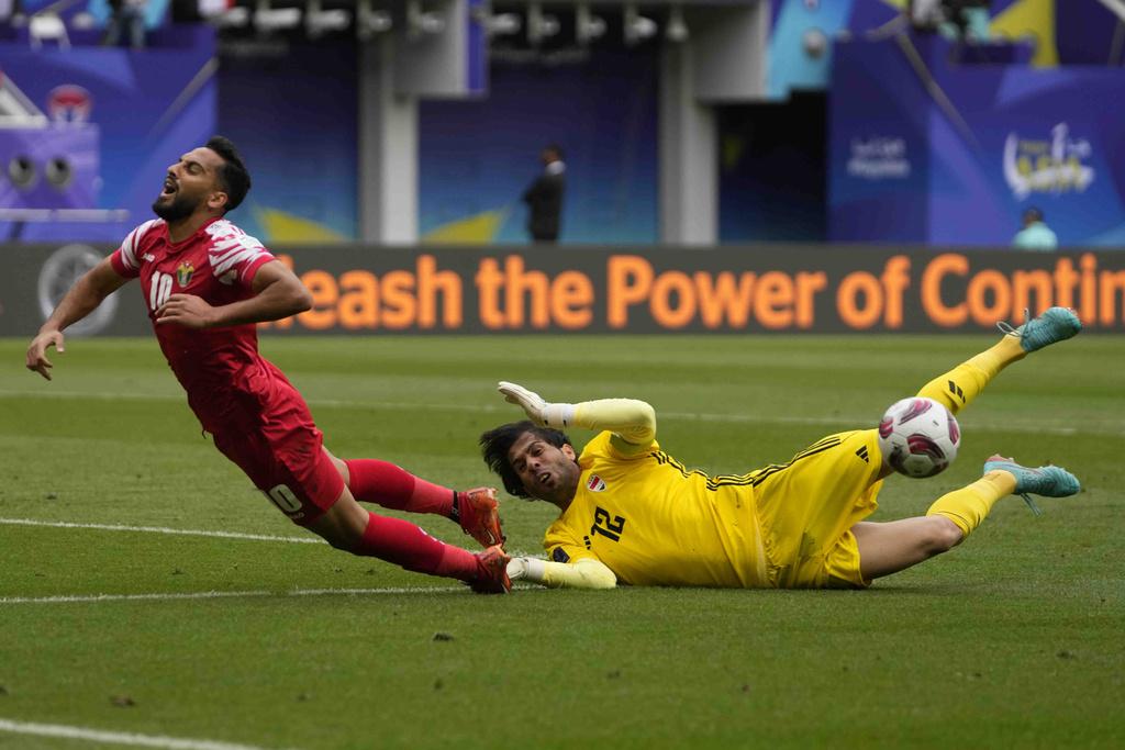 亞洲盃16強,約旦在爭議聲中絕殺伊拉克,晉身8強。(美聯社)