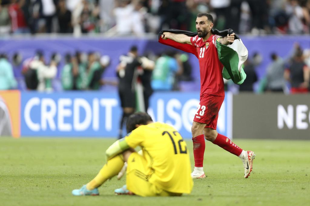 亞洲盃16強,約旦在爭議聲中絕殺伊拉克,晉身8強。(美聯社)