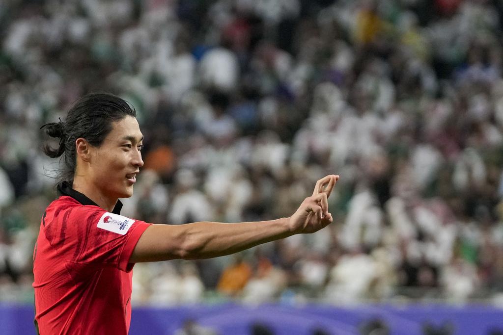 亞洲盃|曹圭成在補時為南韓追平。(美聯社)