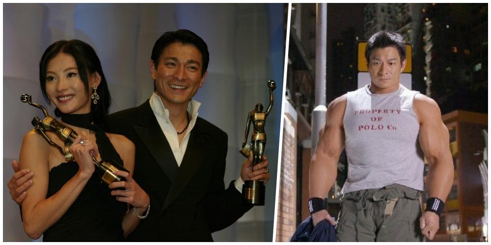 2004 年第23屆香港電影金像獎上,劉德華憑《大隻佬》第二度封影帝,而張栢芝憑《忘不了》封影后。(圖片來源:Getty、網上圖片)