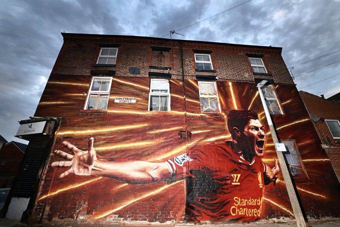 前利物浦隊長謝拉特壁畫。(網上圖片)