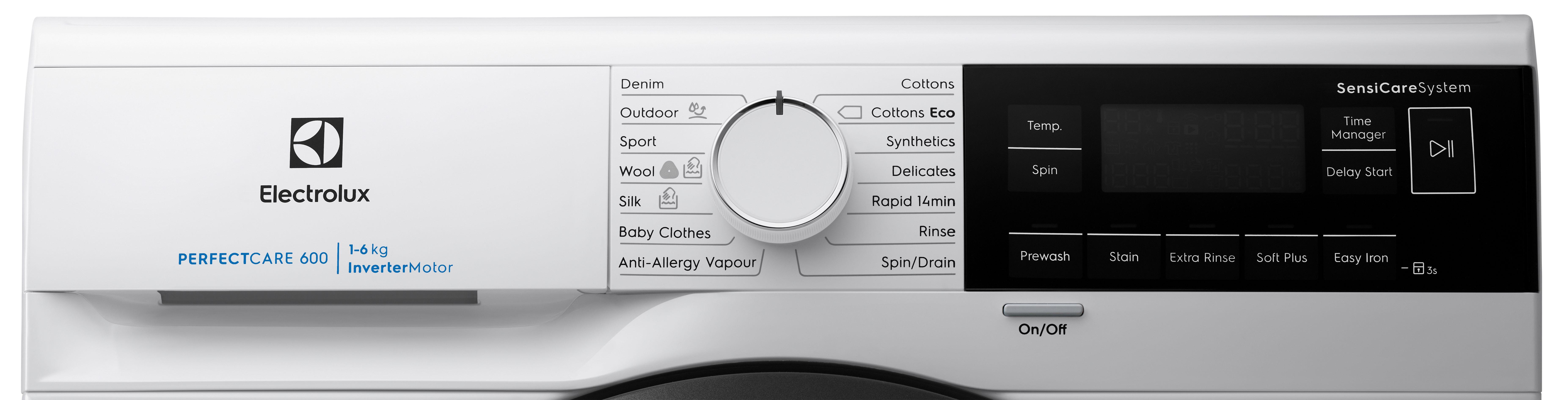 Electrolux伊萊克斯PerfectCare 600纖薄型蒸氣洗衣機有多款實用功能,能呵護家中的大人及小孩。
