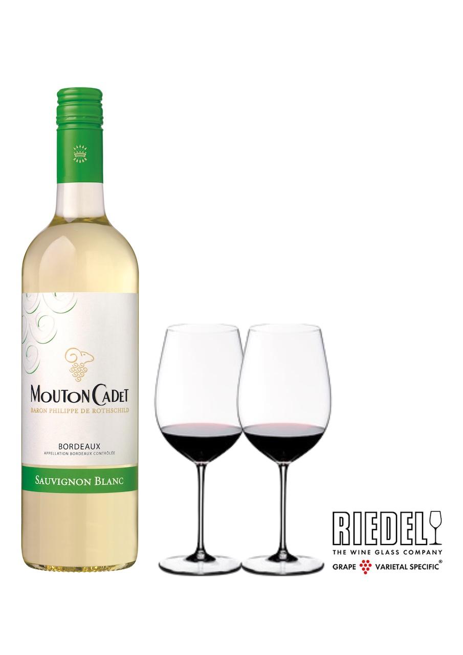 購買滿$3,000,可獲贈Mouton Cadet 長相思白酒一支 (750ml) 及Riedel 精美酒杯一對 (價值$500)