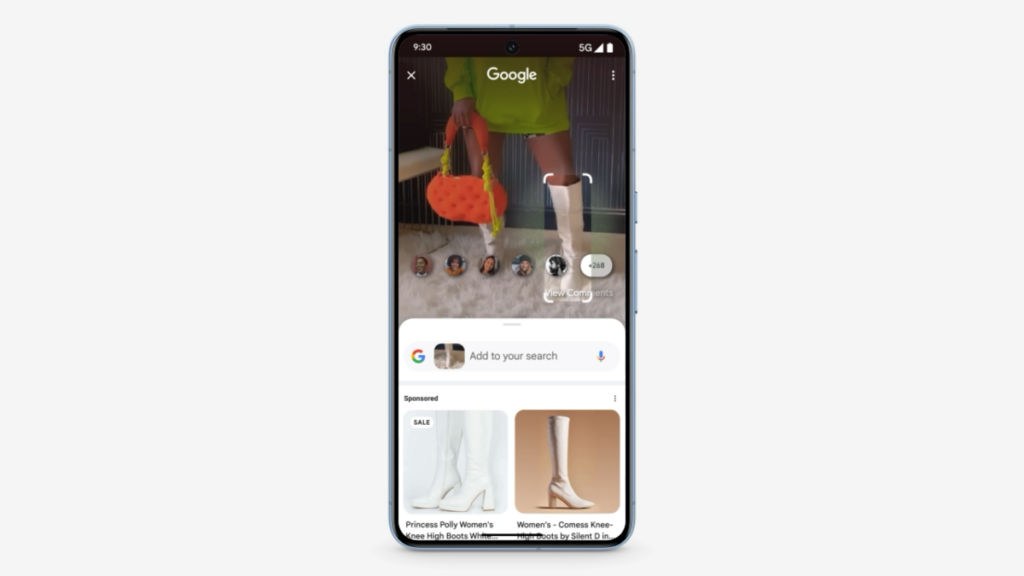 用戶在任何手機程式上按自己習慣圈出、標示、手寫、或點撃各種圖像、文字或影片資訊,就開始搜尋。