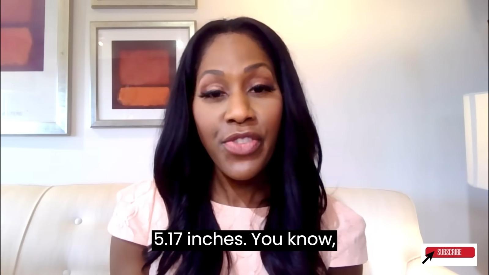 陰莖長度|女醫生公開「全球下體平均長度」,她指勃起平均長度則約為5.17英吋(約13.1厘米)(影片截圖)