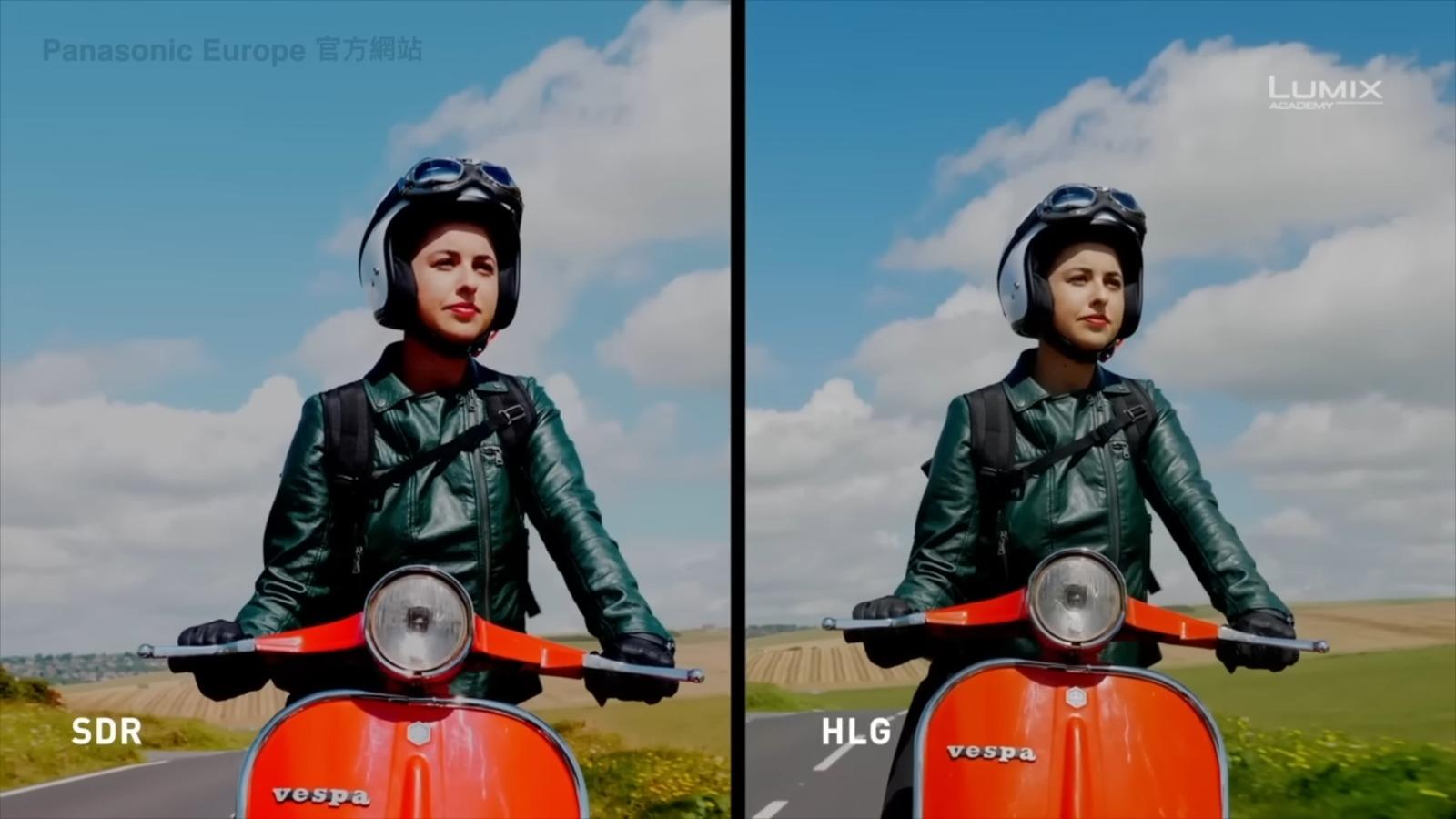 HLG(Hybrid Log-Gamma)係俾唔支援 HDR 既 1080p 電視顯示唔同程度既 HDR 效果