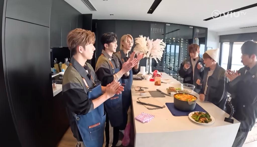 「米媽」Jeremy 在分組廚藝比試中,與Edan與Anson Lo同組,幾乎一力承擔所有下廚職務。