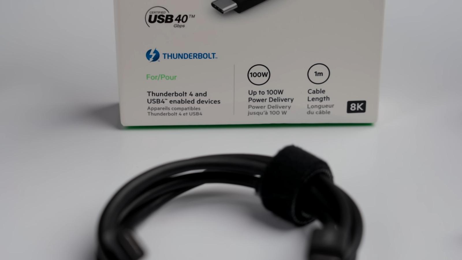 USB-C線,Thunderbolt 有提供USB 4
