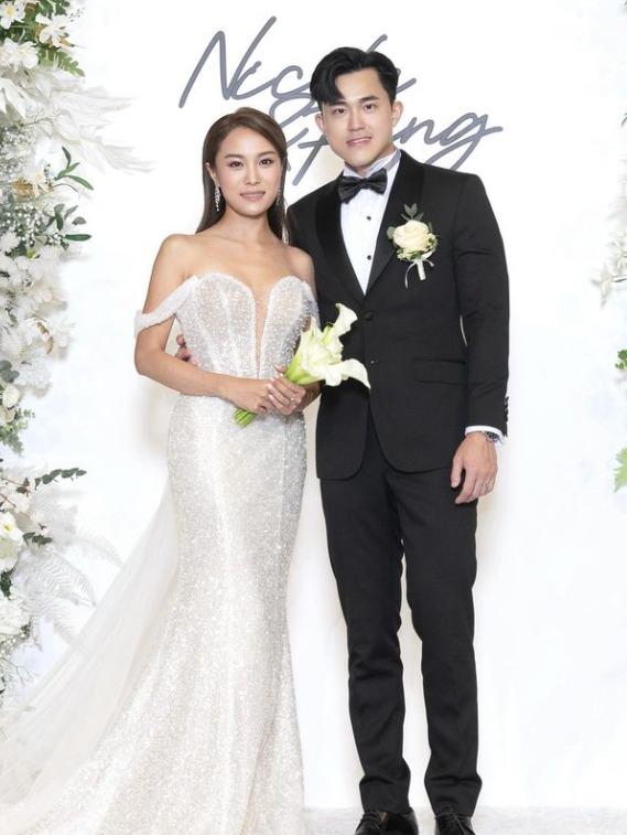 丘靜雯2023年與阿楓結婚,成雙成對。(丘靜雯 IG)