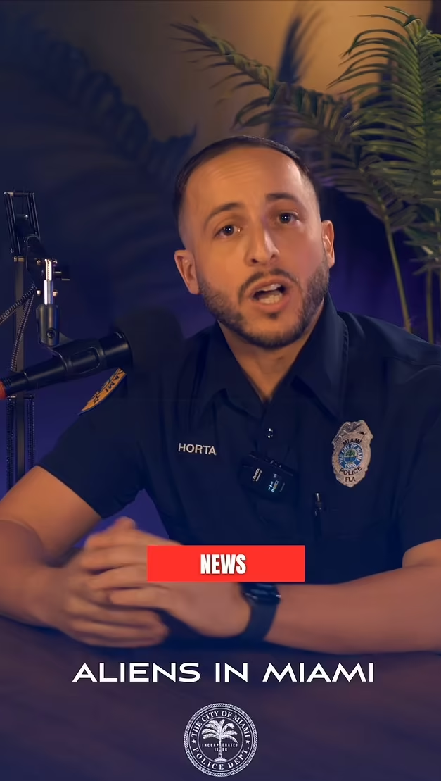 邁亞密警方拍片解畫。(互聯網)