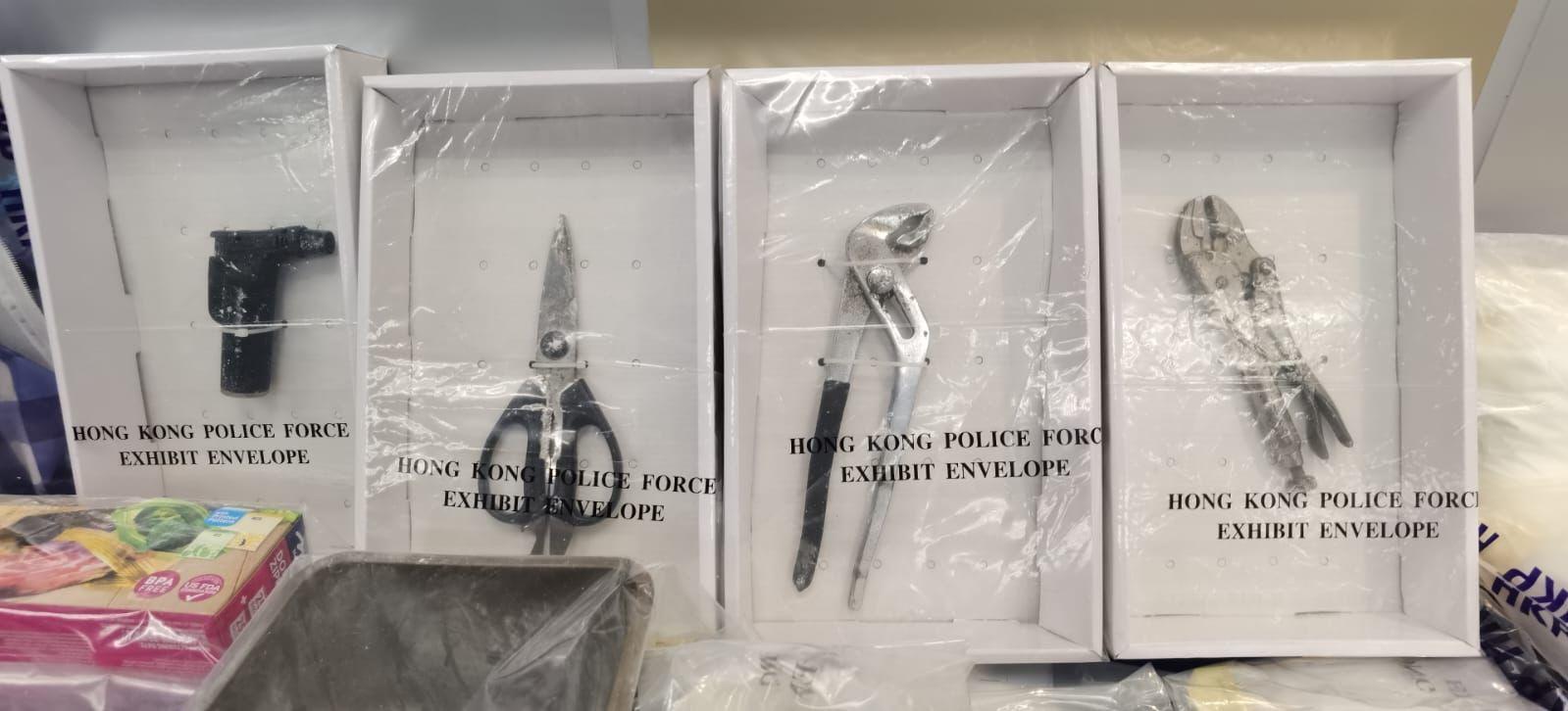 警方檢獲的贓物。